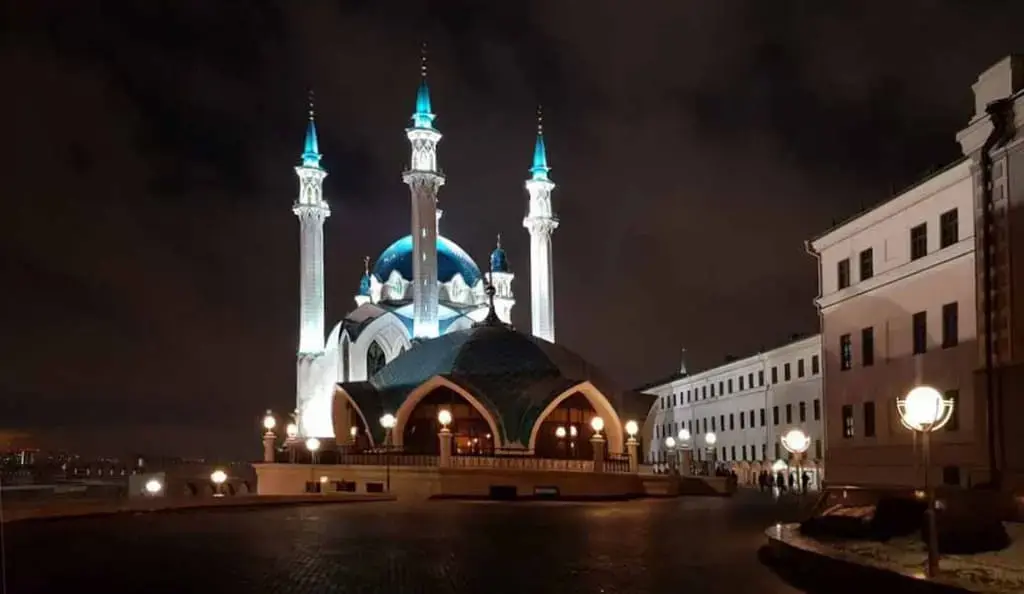 Вечерняя Казань. Мечеть Кул Шариф в Казанском Кремле