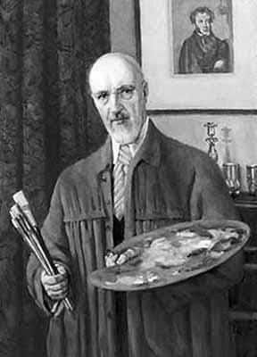 Юон Константин Фёдорович - русский и советский живописец, мастер пейзажа. Автопортрет 1953 года.