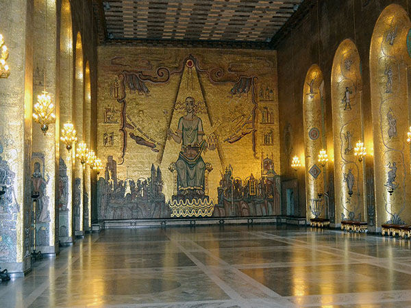 Золотой зал ратуши в стокгольме